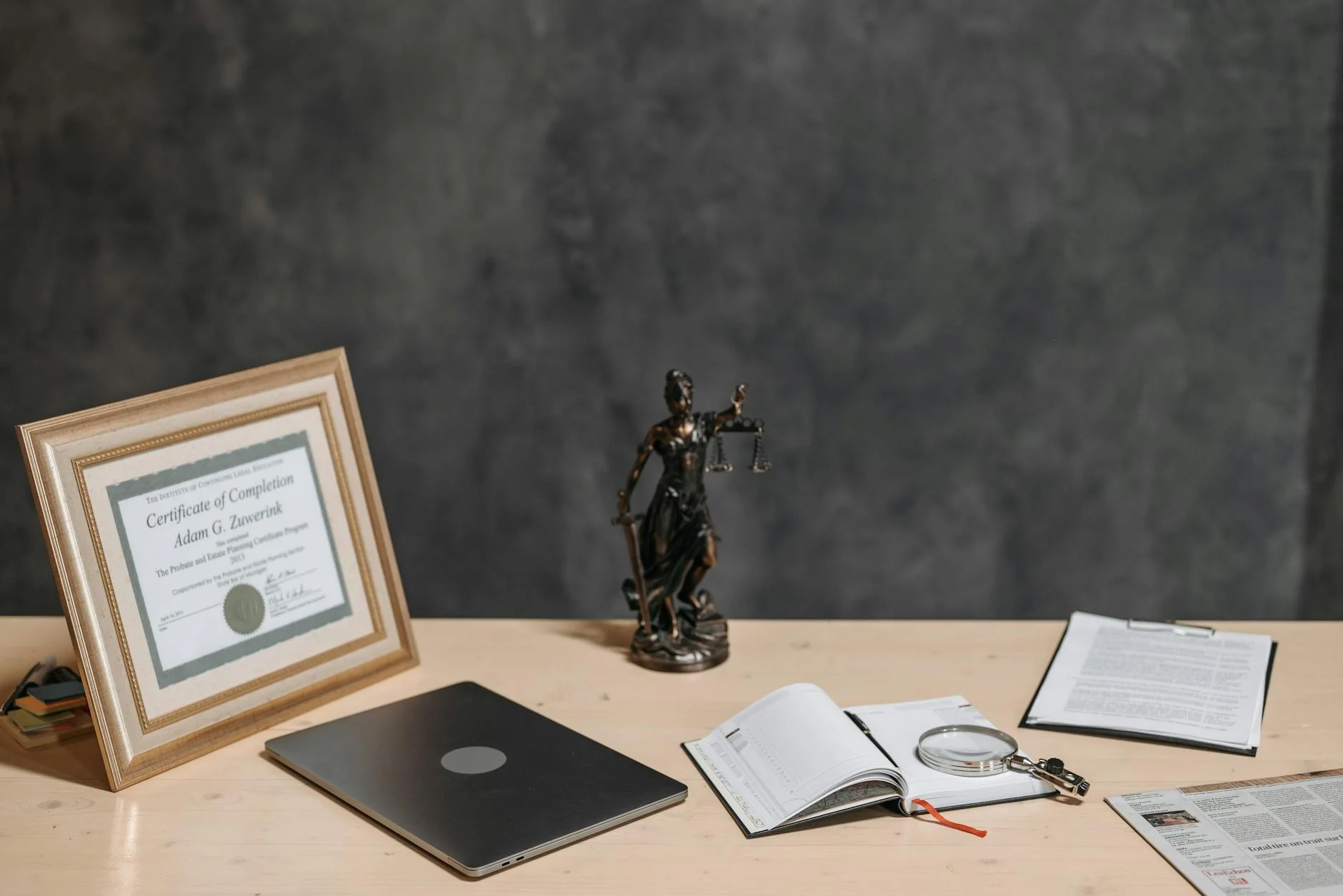 Lien waiver document under review at a desk, checked line by line for statutory compliance