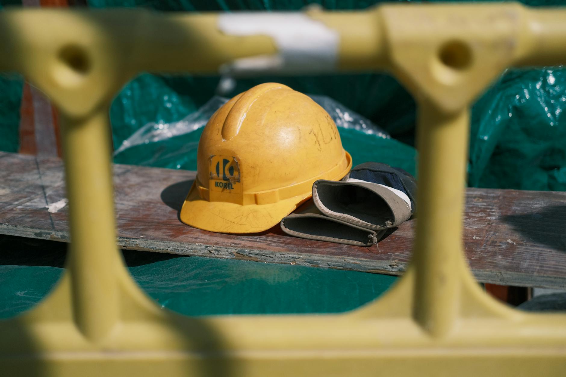 Texas job site with a foreman reviewing pay paperwork in a pickup truck